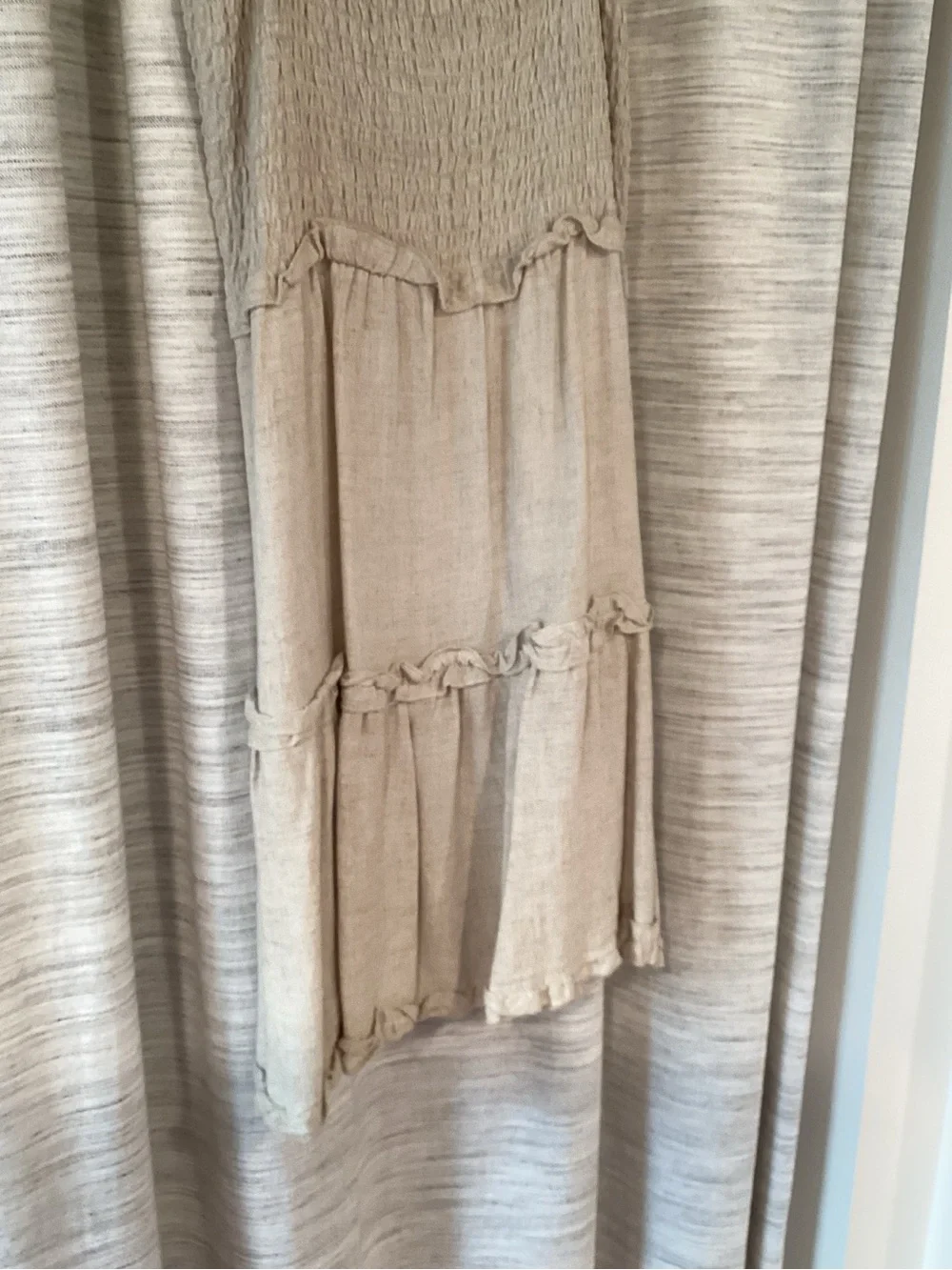 wild fable Beige Tiered Smocked Sundress - Picture 4 of 4
